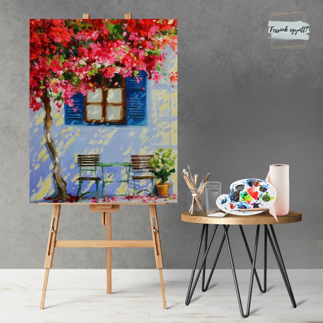 Élményfestés otthon: Kék zsalugáter