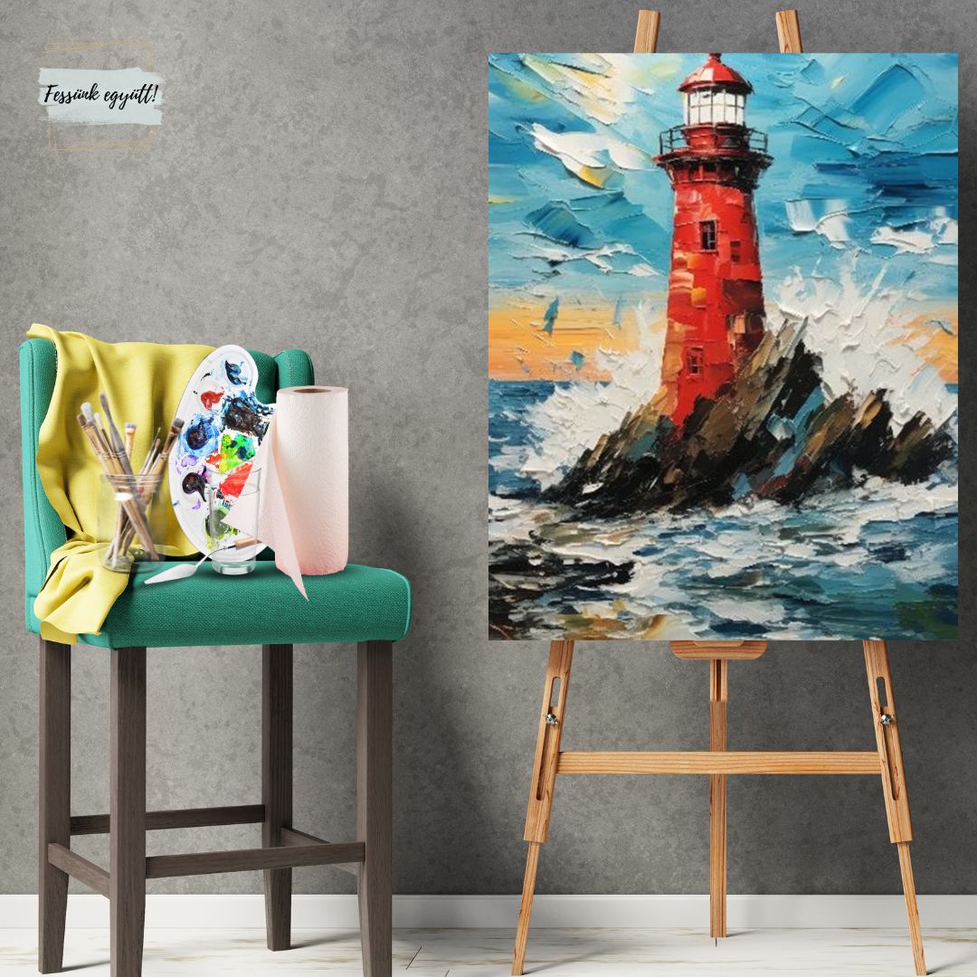 Élményfestés otthon: Világítótorony