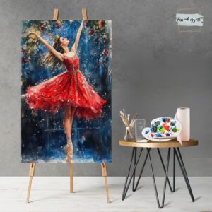 Élményfestés otthon: Karácsonyi balerina